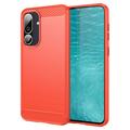 Samsung Galaxy M56/F56 Szczotkowane Etui z TPU - Włókno Węglowe