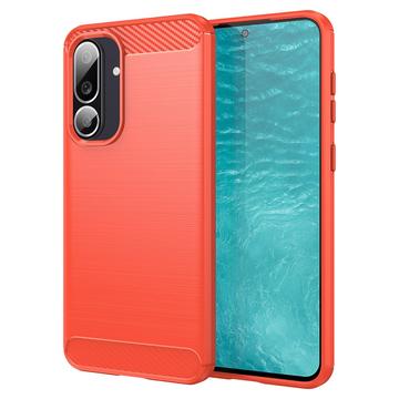 Samsung Galaxy M56/F56 Szczotkowane Etui z TPU - Włókno Węglowe