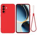 Samsung Galaxy M56 Etui z płynnego silikonu z paskiem na rękę