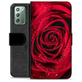 Etui Portfel Premium - Samsung Galaxy Note20 - Róża