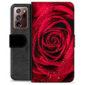 Etui Portfel Premium - Samsung Galaxy Note20 Ultra - Róża