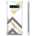 Etui Hybrydowe - Samsung Galaxy S10 - Abstrakcyjny Marmur