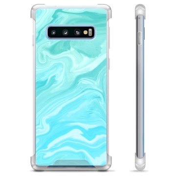 Etui Hybrydowe - Samsung Galaxy S10 - Błękitny Marmur