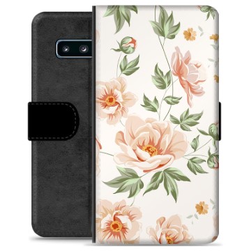 Etui Portfel Premium - Samsung Galaxy S10 - Kwiatowy