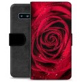 Etui Portfel Premium - Samsung Galaxy S10 - Róża