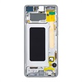 Samsung Galaxy S10+ Panel Przedni & Wyświetlacz LCD GH82-18849B - Biel