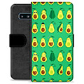 Etui Portfel Premium - Samsung Galaxy S10+ - Wzór Awokado
