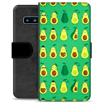 Etui Portfel Premium - Samsung Galaxy S10+ - Wzór Awokado