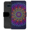 Etui Portfel Premium - Samsung Galaxy S10 - Kolorowa Mandala