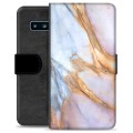 Etui Portfel Premium - Samsung Galaxy S10 - Elegancki Marmur