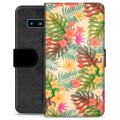 Etui Portfel Premium - Samsung Galaxy S10 - Różowe Kwiaty