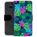 Etui Portfel Premium - Samsung Galaxy S10 - Tropikalne Kwiaty