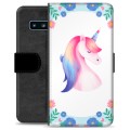 Etui Portfel Premium - Samsung Galaxy S10 - Jednorożec