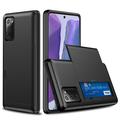 Samsung Galaxy S20 FE Hybrydowe Etui z Wysuwaną Kieszenią na Kartę - Czarne