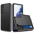Samsung Galaxy S21 5G Hybrydowe Etui z Wysuwaną Kieszenią na Kartę