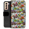 Etui Portfel Premium - Samsung Galaxy S21+ 5G - Graffiti