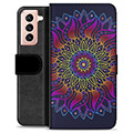 Etui Portfel Premium - Samsung Galaxy S21 5G - Kolorowa Mandala