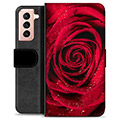 Etui Portfel Premium - Samsung Galaxy S21 5G - Róża