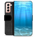 Etui Portfel Premium - Samsung Galaxy S21 5G - Morze