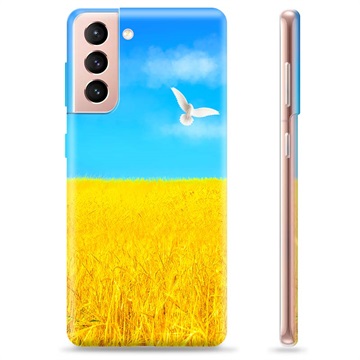 Etui TPU Ukraina - Samsung Galaxy S21 5G - Pole pszenicy