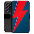 Etui Portfel Premium - Samsung Galaxy S21 Ultra 5G - Błyskawica