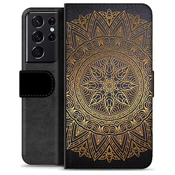 Etui Portfel Premium - Samsung Galaxy S21 Ultra 5G - Mandala