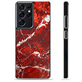 Obudowa Ochronna - Samsung Galaxy S21 Ultra 5G - Czerwony Marmur