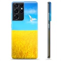 Etui TPU Ukraina - Samsung Galaxy S21 Ultra 5G - Pole pszenicy