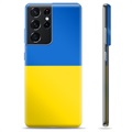 Etui TPU Flaga Ukrainy - Samsung Galaxy S21 Ultra 5G - Żółć i błękit
