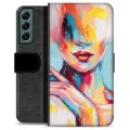 Etui Portfel Premium - Samsung Galaxy S22+ 5G - Retrato Abstrato