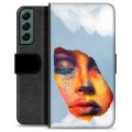 Etui Portfel Premium - Samsung Galaxy S22+ 5G - Pintura Facial