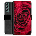 Etui Portfel Premium - Samsung Galaxy S22+ 5G - Róża