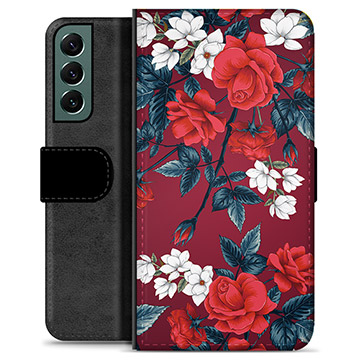 Etui Portfel Premium - Samsung Galaxy S22+ 5G - Vintage Kwiaty