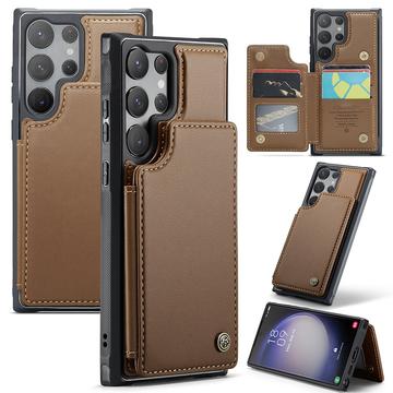 Etui Caseme C22 na karty RFID do Samsung Galaxy S22 Ultra 5G - Brązowe
