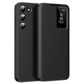 Samsung Galaxy S22+ 5G Smart Clear View Etui z klapką z kieszenią na kartę - czarny