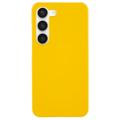 Samsung Galaxy S23 5G Gumowane Etui z Tworzywa - Żółty