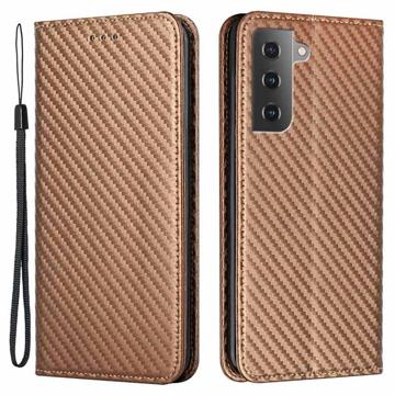 Etui z Portfelem do iPhone 14 Pro - Włókno Węglowe - Czarne