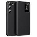 Samsung Galaxy S23 Smart Clear View Etui z klapką z kieszenią na kartę - czarny