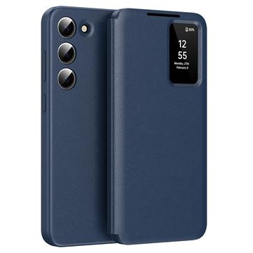 Samsung Galaxy S23 Smart Clear View Etui z klapką z miejscem na kartę - Szafir