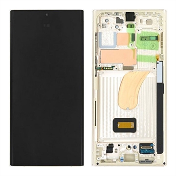Samsung Galaxy S23 Ultra 5G Panel Przedni i Wyświetlacz LCD GH82-30466B - Kremowy