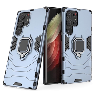 Samsung Galaxy S23 Ultra 5G Hybrydowe Etui z Uchwytem Ring - Błękit