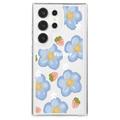 Samsung Galaxy S23 Ultra Fashion TPU Etui - Kwiaty / Truskawki
