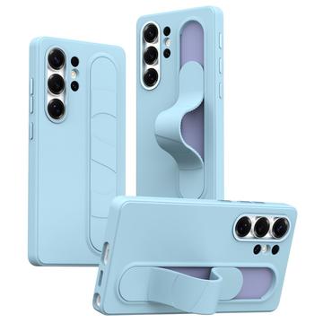 Samsung Galaxy S23 Ultra Smart hybrydowe etui ze stojącym uchwytem - niebieski