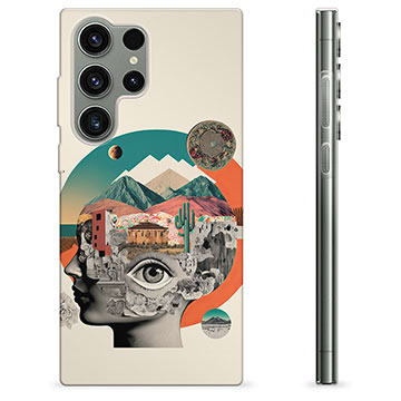 Etui TPU - Samsung Galaxy S23 Ultra 5G - Colagem Abstrata