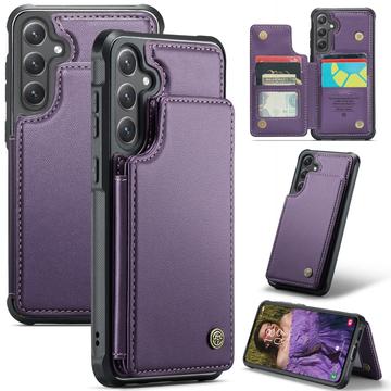 Etui Caseme C22 na karty RFID do Samsung Galaxy S24 FE - fioletowe