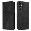 Samsung Galaxy S24 FE Etui portfelowe z wzorem rombów z magnetycznym zamknięciem