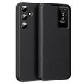 Samsung Galaxy S24 FE Smart Clear View Etui z klapką z kieszenią na kartę - czarny
