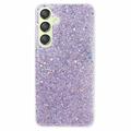 Samsung Galaxy S24 Etui z TPU Glitter Flakes - Fiolet