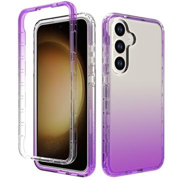 Hybrydowe Etui Gradient Series do Samsung Galaxy S24 - Fiolet / Transparentny