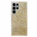 Samsung Galaxy S24 Ultra Etui z TPU Glitter Flakes - Złoto